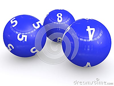 Numbered lottery balls Cartoon Illustration