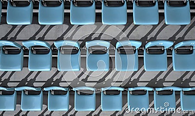 Numbered Stadium Seats Stock Photo