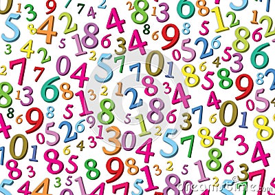 Numbers background Stock Photo
