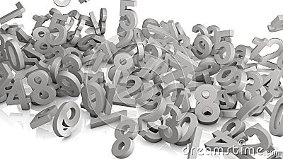 Numbers falling Stock Photo