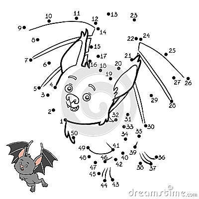 Numbers game, Bat Vector Illustration