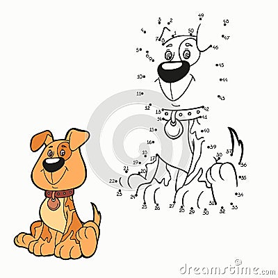 Numbers game (dog) Vector Illustration