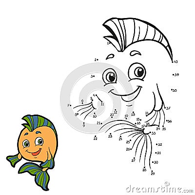 Numbers game (fish) Vector Illustration