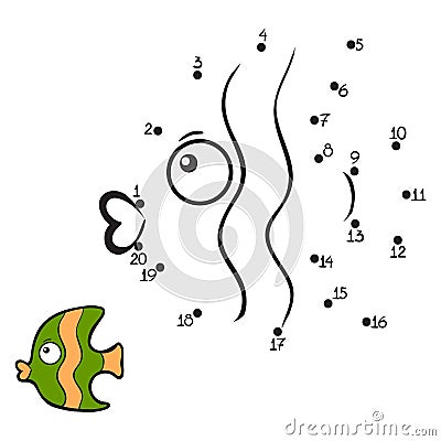 Numbers game (fish) Vector Illustration