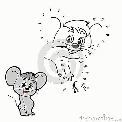 Numbers game (mouse) Vector Illustration