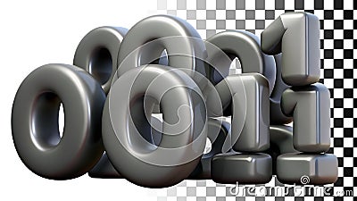 2024 numbers icon, New Year symbol, calendar and date element png transparent image Generative AI Stock Photo