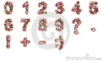 numbers from many colors. Stock Photo