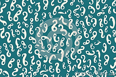 numbers pattern, teal background, white numbers, seamless repeating pattern, seamless Stock Photo