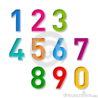 Numbers set Vector Illustration