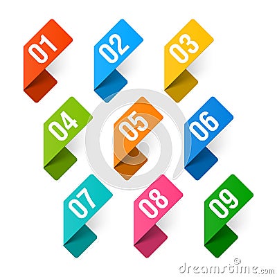 Numbers set Vector Illustration