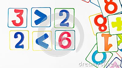 Numbers. study of mathematics, mathematical calculation Stock Photo