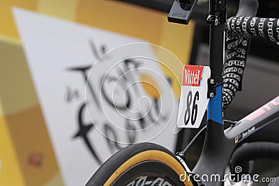 Numbers on the Tour de France Editorial Stock Photo