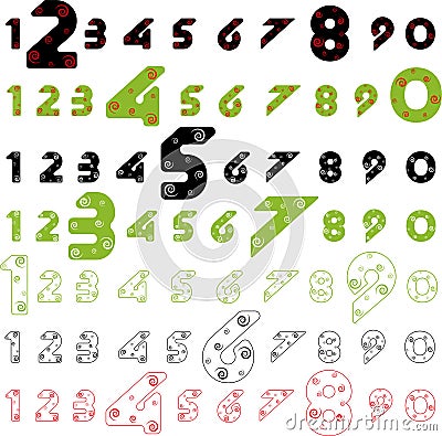 Numeral alphabet Stock Photo