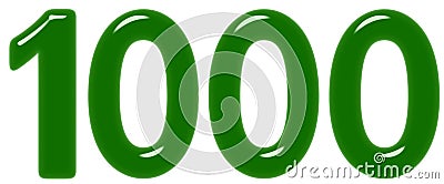 Numeral 1000, one thousand, isolated on white background, 3d render Stock Photo