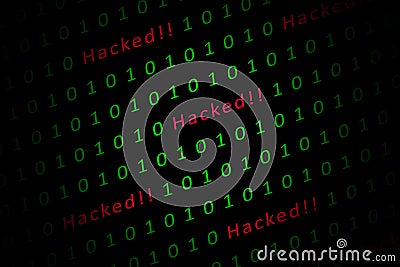 Numerical continuous, abctract data in binary code, give technology felling. Stock Photo