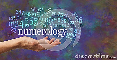 Numerology is in the palm of your hand Stock Photo