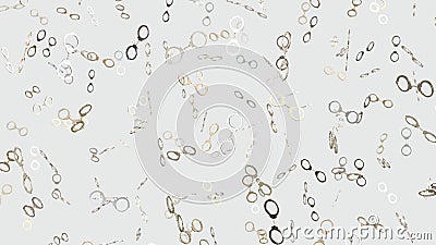 Numerous floating chrome Handcuffss on a Simple Light Background Stock Photo