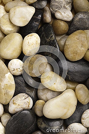 Numerous types of worn river rock Stock Photo