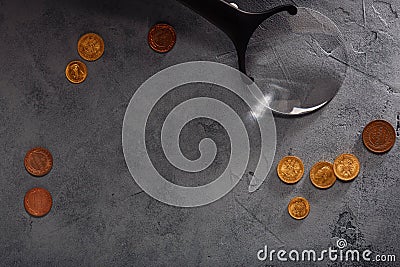 Numismatics, collect old coins Stock Photo