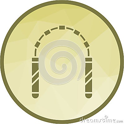 Nunchaku icon vector image. Vector Illustration