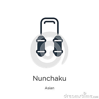 Nunchaku icon vector. Trendy flat nunchaku icon from asian collection isolated on white background. Vector illustration can be Vector Illustration