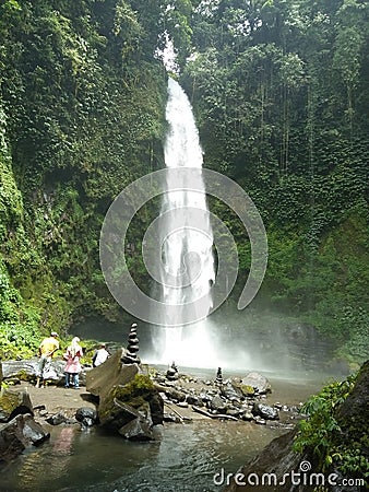 Nungnung waterfall in badung bali Editorial Stock Photo