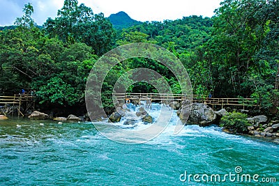 Nuoc Mooc spring - Mooc stream Phong Nha Ke Bang national park. Stock Photo