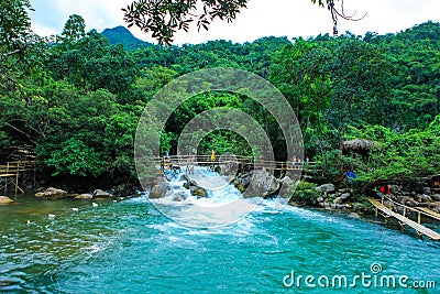 Nuoc Mooc spring - Mooc stream Phong Nha Ke Bang national park. Editorial Stock Photo