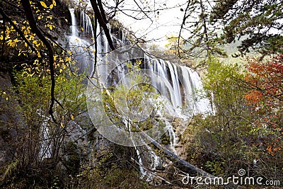 Nuorilang waterfalls in autumn Stock Photo
