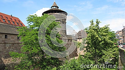 Nuremberg City Walls Stock Photo