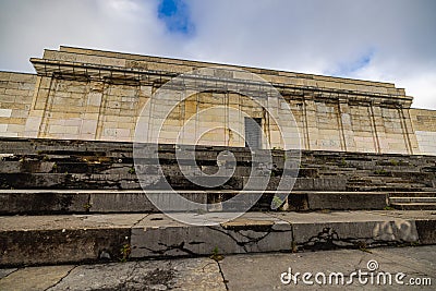 The remains of German megalomania in the Third Reich, main tribune or great stand at the Editorial Stock Photo