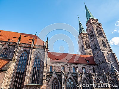 Nuremberg Sebaldus church in the City Stock Photo