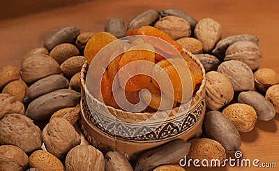 Nurs and dry fruits Stock Photo