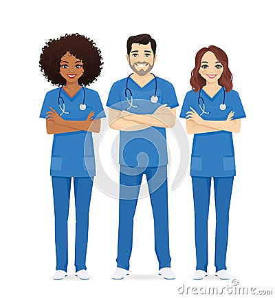 Nurse characters group Vector Illustration