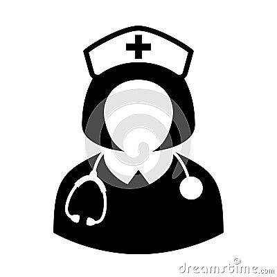 Nurse doctor in medical uniform vector icon Vector Illustration