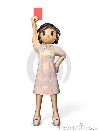 Nurse has shown a red card. Stock Photo