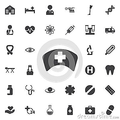 Nurse hat icon Vector Illustration