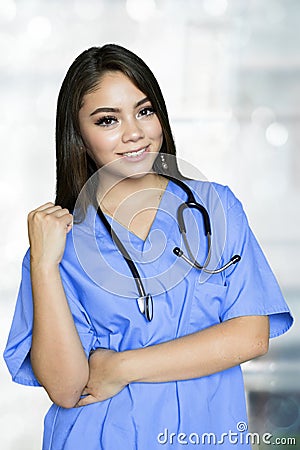 Nurse In Hospital Stock Photo