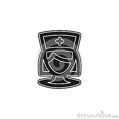 Nurse icon, vector medical care, hospital symbol Vector Illustration