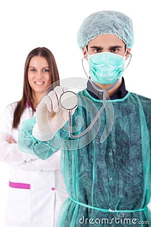 Nurse and medic Stock Photo