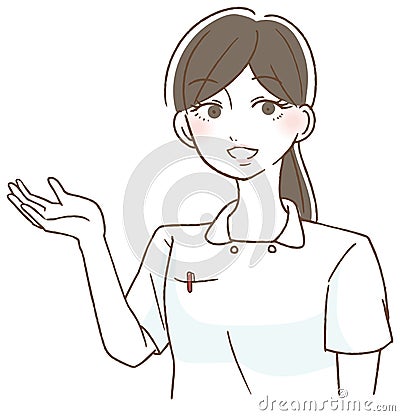 Nurse medical guidance woman illustration Vector Illustration