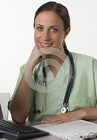 Nurse scrubs Stock Photo