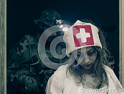 Nurse zombies Stock Photo