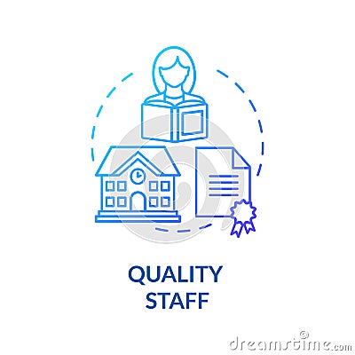 Nursery quality staff concept icon Vector Illustration