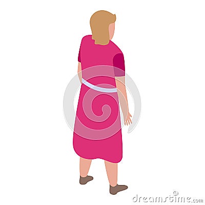 Nursing home mother icon, isometric style Vector Illustration