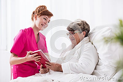 Nursing home resident Stock Photo