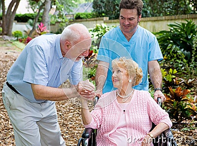 Nursing Home Visit Stock Photo