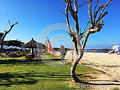 Nusa dua beach blue sky Editorial Stock Photo