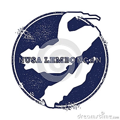 Nusa Lembongan vector map. Vector Illustration