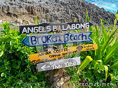 Angel's Billabong and Broken Beach are probably the most popular destination on Nusa Penida Island, Bali Indonesia Editorial Stock Photo